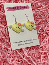 Load image into Gallery viewer, Valentines Smiley Heart Earrings