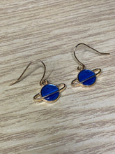 Load image into Gallery viewer, Colourful Space Planet Charm Earrings