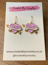 Load image into Gallery viewer, Colourful Love Heart Charm Earrings