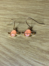Load image into Gallery viewer, Colourful Space Planet Charm Earrings