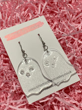 Load image into Gallery viewer, Sparkly Cute Ghost Earrings