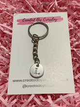 Load image into Gallery viewer, Silver Initial Keyring