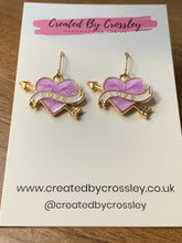 Load image into Gallery viewer, Colourful Love Heart Charm Earrings