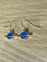 Load image into Gallery viewer, Colourful Space Planet Charm Earrings
