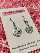 Load image into Gallery viewer, Best Friend Paw Heart Charm Earrings