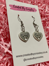 Load image into Gallery viewer, Best Friend Paw Heart Charm Earrings
