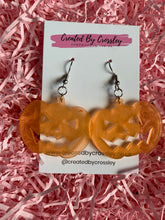 Load image into Gallery viewer, Orange Pumpkin Earrings