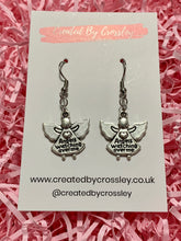 Load image into Gallery viewer, Detailed Angel Charm Earrings