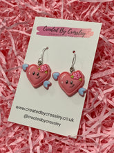 Load image into Gallery viewer, Valentines Smiley Heart Earrings
