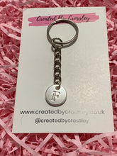 Load image into Gallery viewer, Silver Initial Keyring