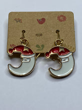 Load image into Gallery viewer, Santa Moon Charm Earrings