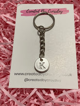 Load image into Gallery viewer, Silver Initial Keyring