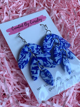 Load image into Gallery viewer, Blue Statement Clay Earrings
