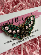 Load image into Gallery viewer, Rose Moth Butterfly Pin Badge
