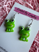 Load image into Gallery viewer, Frog Charm Earrings
