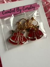 Load image into Gallery viewer, Red Bell Clip On Earrings
