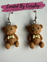 Load image into Gallery viewer, Teddy Bear Charm Earrings
