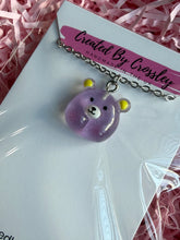 Load image into Gallery viewer, Purple Bear Charm Necklace
