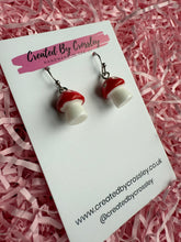 Load image into Gallery viewer, Mushroom Charm Earrings

