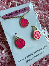 Load image into Gallery viewer, Pink Happy Face Jewellery Set
