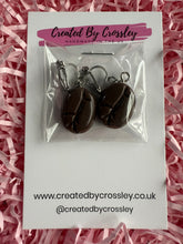 Load image into Gallery viewer, Coffee Bean Clip On Earrings

