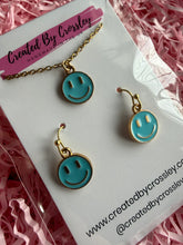 Load image into Gallery viewer, Blue Happy Face Jewellery Set
