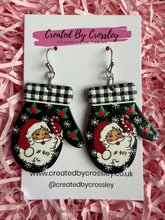 Load image into Gallery viewer, Santa Claus Mitten Charm Earrings
