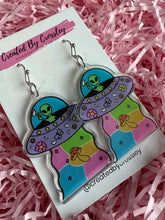 Load image into Gallery viewer, Alien Spaceship Charm Earrings
