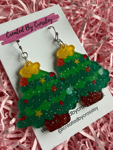 Load image into Gallery viewer, Large Christmas Tree Charm Earrings
