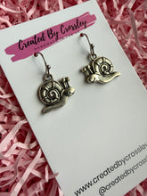 Load image into Gallery viewer, Snail Charm Earrings
