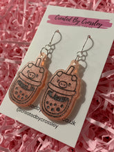 Load image into Gallery viewer, Pig Bubble Tea Resin Earrings
