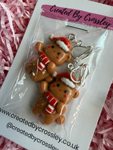 Load image into Gallery viewer, Chunky Festive Bear Clip On Earrings
