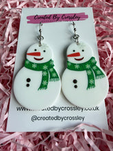 Load image into Gallery viewer, Snowman Charm Earrings
