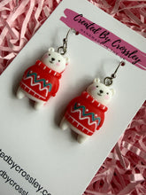 Load image into Gallery viewer, Polar Bear Charm Earrings
