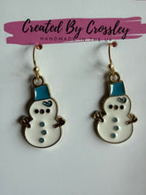 Load image into Gallery viewer, Snowman Charm Earrings

