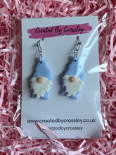 Load image into Gallery viewer, Light Blue Gonk Clay Earrings
