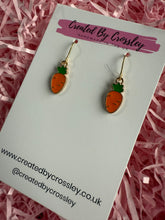Load image into Gallery viewer, Carrot Charm Earrings
