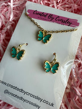 Load image into Gallery viewer, Mini Blue Butterfly Jewellery Set

