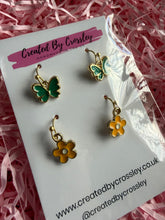 Load image into Gallery viewer, Butterfly Flower Earring Duo
