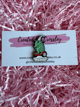 Load image into Gallery viewer, “Off to commit Tom foolery” Funny Frog Pin Badge
