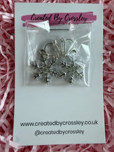 Load image into Gallery viewer, Gem Snowflake Clip On Earrings
