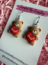 Load image into Gallery viewer, Smile Bear Charm Earrings
