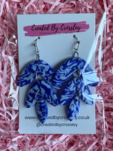 Load image into Gallery viewer, Blue Statement Clay Earrings
