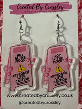 Load image into Gallery viewer, Approach with Caution Charm Earrings
