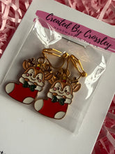 Load image into Gallery viewer, Reindeer Stocking Clip On Earrings
