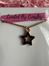 Load image into Gallery viewer, Black Outline Star Charm Necklace
