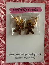 Load image into Gallery viewer, Gingerbread Man Clip On Earrings
