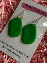 Load image into Gallery viewer, Green Blue Clay Earrings
