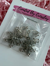 Load image into Gallery viewer, Gem Snowflake Clip On Earrings
