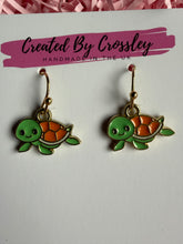 Load image into Gallery viewer, Turtle Charm Earrings
